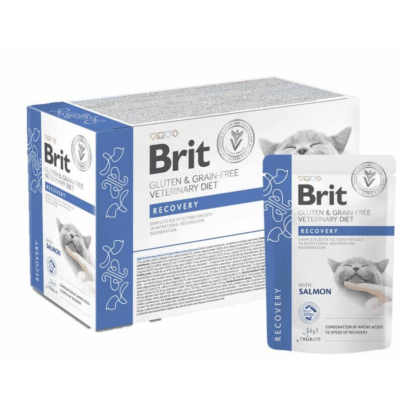 Brit Veterinary Diet Recovery veterinārie konservi kaķiem atveseļošanai 85 g